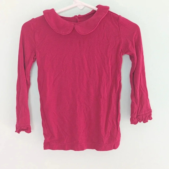 KicKee Pants Bamboo Long Sleeve Peter Pan Collar Tee – Raspberry Pink – Size 3T - Picture 3 of 9